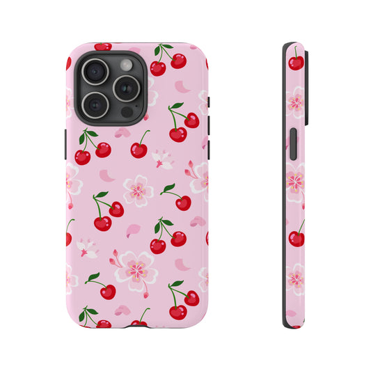Cherry Blossom Pink Tough Phone Cases - Stylish Protection for Girls and Women
