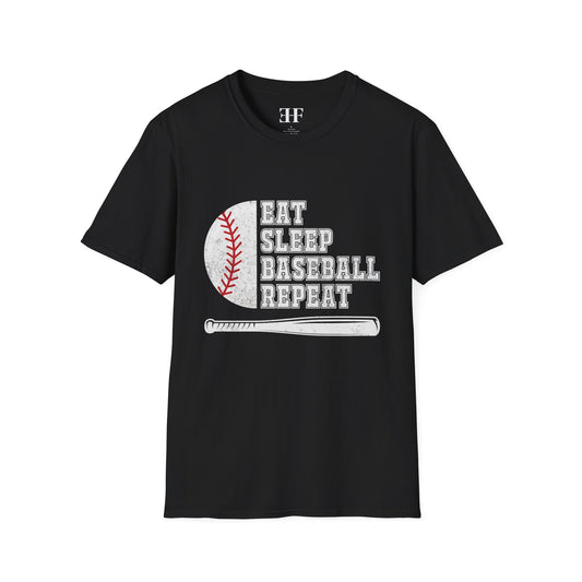 Eat Sleep Baseball Repeat Funny Player Unisex T-Shirt