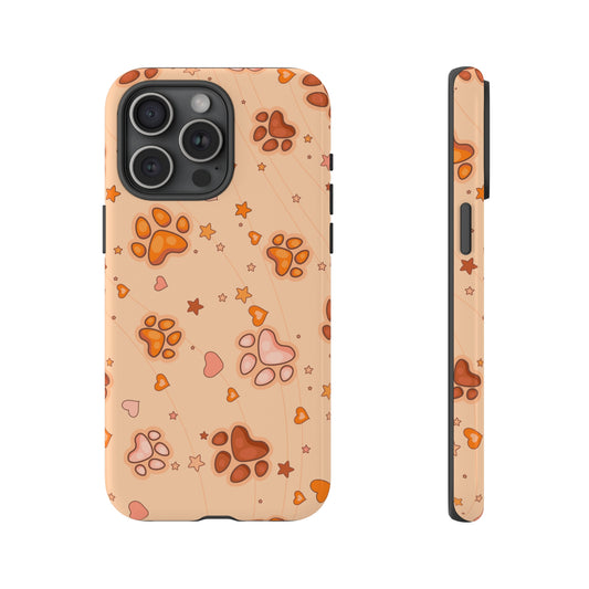 Durable Paw Pattern Tough Phone Case for Pet-Lovers | Protect Your Phone with Style